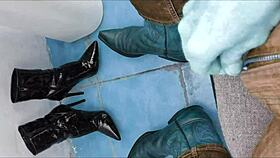 hey check out this pee in ankle boots fetish