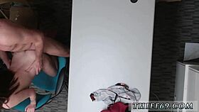 Nerdy Teen Masturbates, Squirts for Police