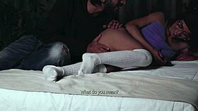 hey, that bum boyfriend sneaks through the window to fuck the petite girl while her parents sleep