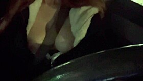 Italian long hair big tits artemisia love driving around and showing her big tits