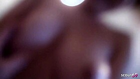 Asian teen in uniform enjoys a soapy shower in japan