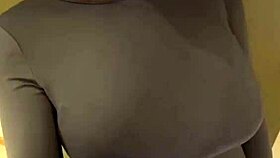 Pregnant Woman Exposing Milky Tits From Red Bra On Webcam