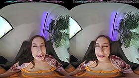 Horny Brunette Fucks In Vr