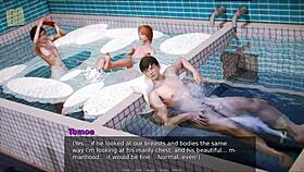 Detailed exploration of the academy in an erotic game setting