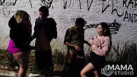 Milfs indulge in wild outdoor group sex