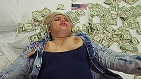 Blonde American Slut Does Porn For Cash