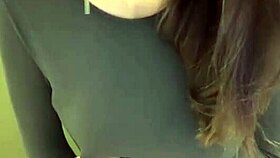 Pregnant Woman Exposing Milky Tits From Red Bra On Webcam