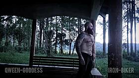 a goth vampire lady in the forest wants to get pregnant by a human through rough sex