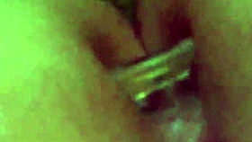 Anal plug insertion and masturbating with a g-spot vibrator