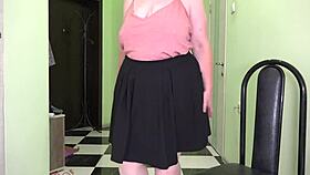 mature milf in stockings jumps rope shakes big boobs and fat booty saggy tits bounce fetish