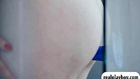 Two pretty babes enjoy fucking a blue dildo with fingering and oral.