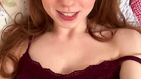busty british redhead fingering her juicy pussy while dirty talking 😈