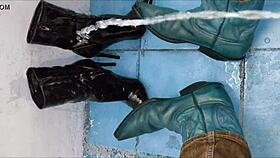 hey check out this pee in ankle boots fetish