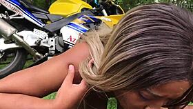 don whoe bends nina rivera over on his motorcycle and takes her for the ride of her life don and nina