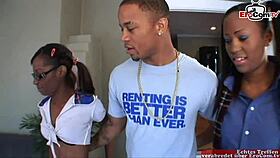 petite 18yo black teen with tiny boobs craves big black cock in naughty encounter