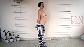 Photographing in prison the detained lady is a prisoner of the prison she is made to undress on camera cosplay 2