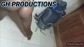 watch this little african teen slut get her tight ass played with and twerk