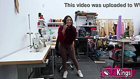 young spanish brunette lara rey demonstrates her amateur blowjob skills after rough sex lessons