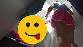 thrilled spying curvy milf hairy pussy no panties in fitting room