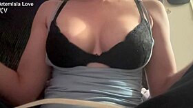 Is Artemisia Love's big boobs bouncing solo in this European session?