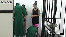 strangers angel santana and aria nicole nurses moan in pov hospital backstage