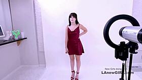 Radiant brunette muse gets fucked at the modeling audition