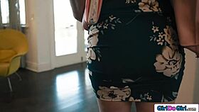 Two Busty Milfs Lick Pussy Then Strapon Anal Fuck Each Other