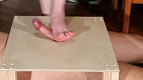 goth domina stomps slave's cock bare feet then gives messy footjob 😈👣
