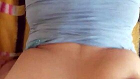 Girlfriend's Juicy Ass Vibrates Wild in Intense Natural Tits Ride