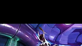 female sangheili warrior seduces human male intimately