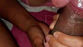 teasing latina licks cock with her tongue