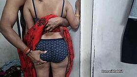 wanna watch this big titted indian babe get pounded in red saree?