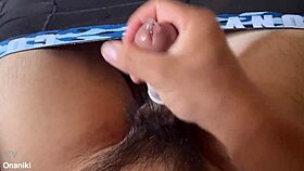 Watch this asian solo babe masturbate with condom tease