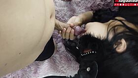 Thai Brunette Slut Moans Ecstatically Sucking Big Cock Before Creampie Bliss