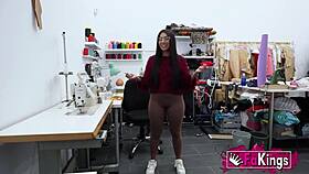 young spanish brunette lara rey demonstrates her amateur blowjob skills after rough sex lessons