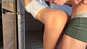 stepsister's morning pussy workout