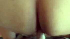 Girlfriend's Juicy Ass Vibrates Wild in Intense Natural Tits Ride