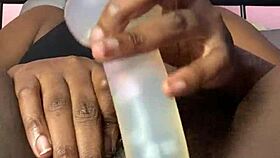 Ebony Babe's Creamy Pussy Dripping Solo!