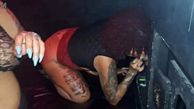 Latina amateur ass filled in swing house while sucking strangers