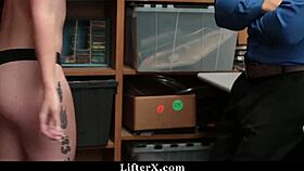 inspected and strip searched by security officer