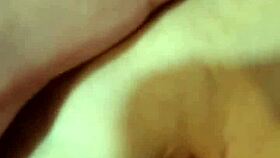 exploring her deep navel in a casual massage session