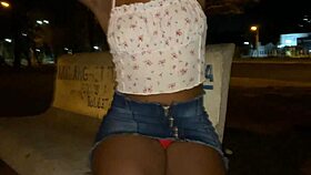 Saindo Com Estranho Dei A Buceta For Brazilian Latina Outdoor Sex