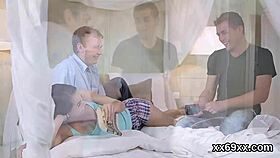 fellow assists with close up hymen physical and screwing virgin teen