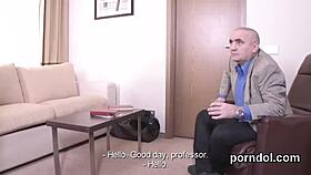 ELEGANT COLLEGE GIRL IS SEDUCED AND DRILLED BY OLDER MENTOR