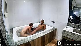 He didn't wait for the jacuzzi, black stud creampies her instantly!