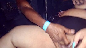 Latina amateur ass filled in swing house while sucking strangers