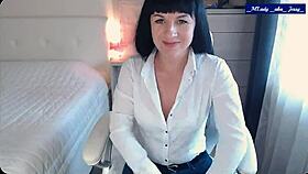 Mlady Aka Jessy Strips Jeans Teasing Tits