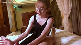 fantastic teasing hand play with interrupted peaks and splash ending