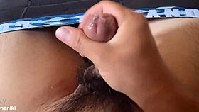 Watch this asian solo babe masturbate with condom tease