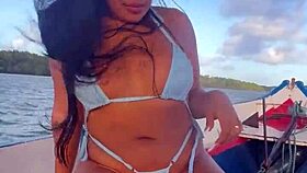 Brazilian Latina Wife Fucks in Bikini on Boat
